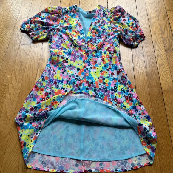 Staud Rainbow Floral Milla Mini Dress - Picture 5 of 16
